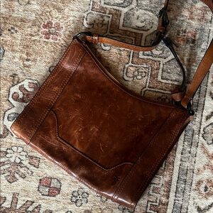 Frye Melissa Brown Leather Crossbody Bag